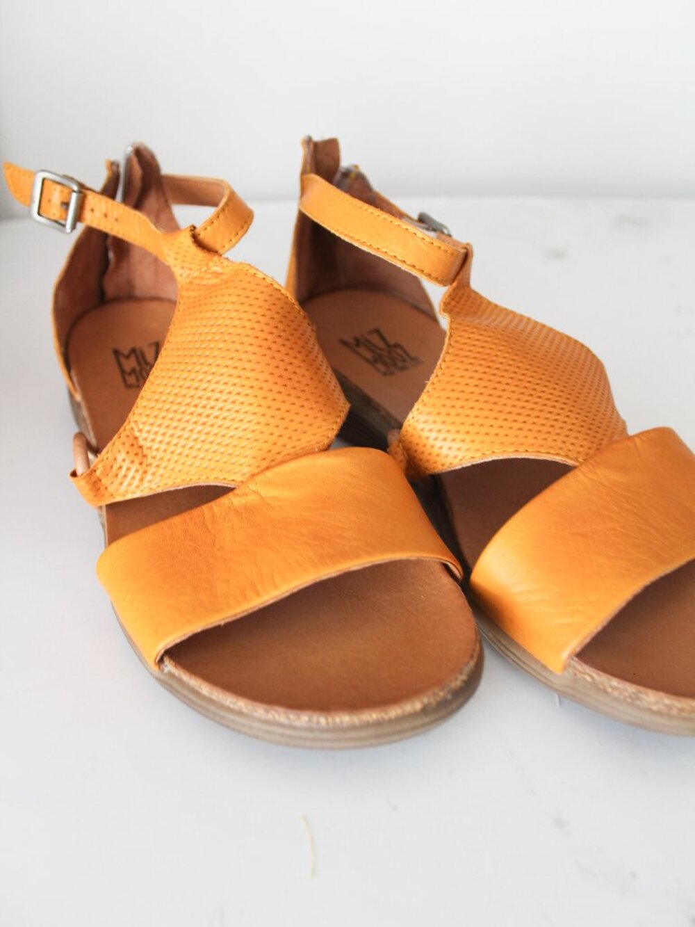 Miz Mooz Mari Sandals in Ochre NEW NIB Size 39